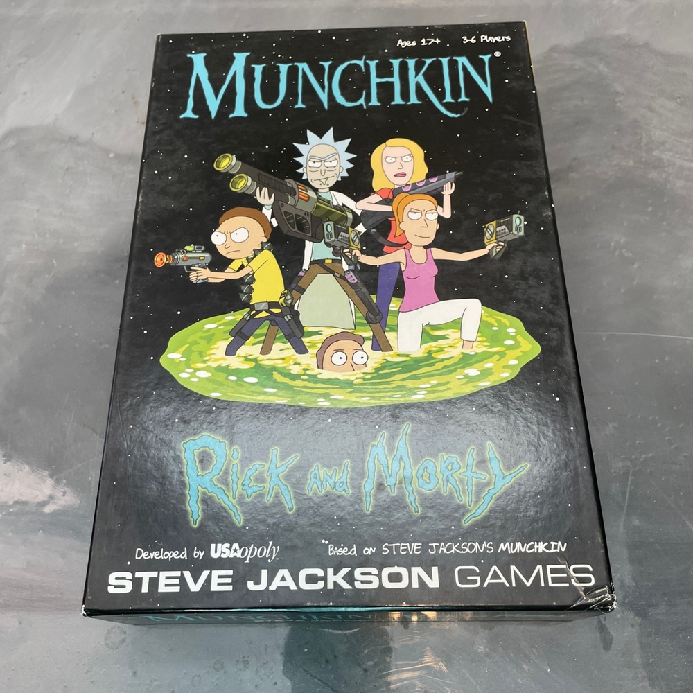 Munchkin Rick and Morty Card Game USAopoly Steve Jackson Games Adult Swim